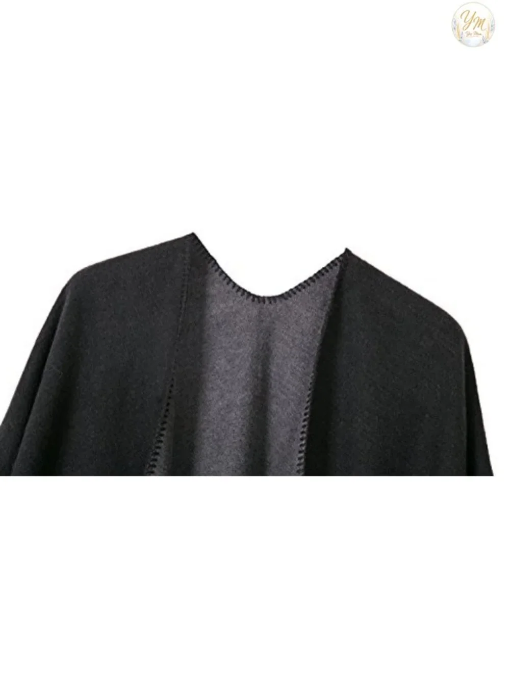 Women's Color Block Shawl Wrap Open Front Poncho Cape